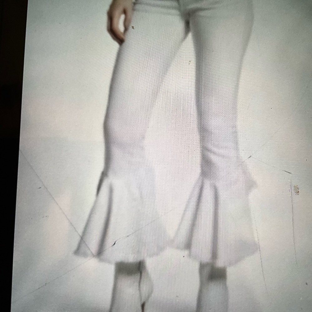 Citizens of Humanity Drew Flounce High Rise White Jeans Size 27